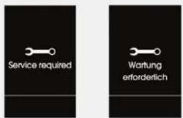 Service required Wartung erforderlich