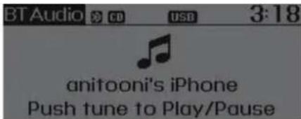 BT Audio 分 CD USB 3:18 anitooni's iPhone Push tune to Play/Pause