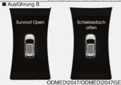 Ausführung B Sunroof Open Schlebedach offen ODMEDI2047/ODMEDI2047GE