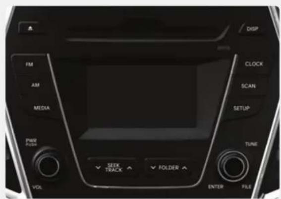 FM AM MEDIA PWM PWM Pulse VOL CLOCK SCAN SETUP TUNE SEEK TRACK FOLDER ENTER FILE