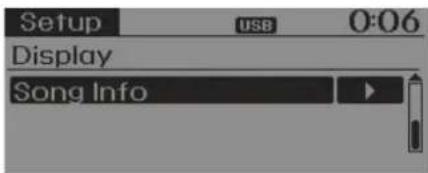 Setup USB 0:06 Display Song Info