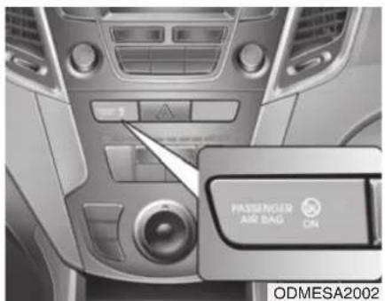 PASSENGER AIR BAG ON ODMESA2002