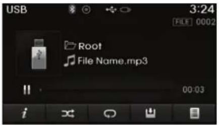 USB 3:24 FILE 0002 Root File Name.mp3 00:03