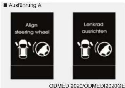 Ausführung A Align steering wheel Lenkrad ausrichten ODMEDI2020/ODMEDI2020GE
