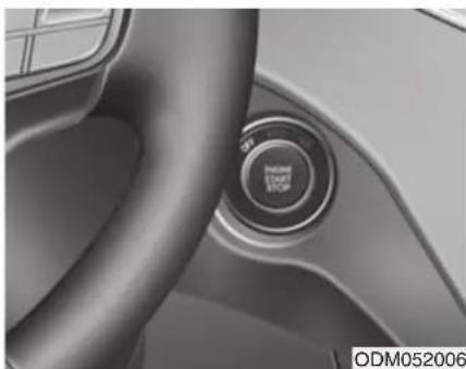 HYUNDAI Sante Fe (2015) - ENGINE START/STOP-KNOPF (AUSSTATTUNGSABHÄNGIG) - 1