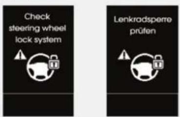 Check steering wheel lock system Lenkradsperre prüfen