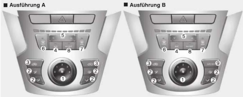 HYUNDAI Sante Fe (2015) - MANUELLES KLIMA- UND BELÜFTUNGSSYSTEM (AUSSTATTUNGSABHÄNGIG) - 1