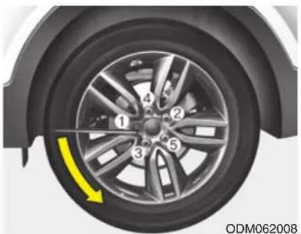 HYUNDAI Sante Fe (2015) - VORSICHT - Rad wechseln - 1