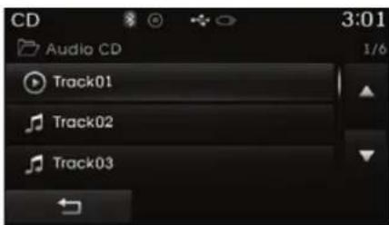 CD Audio CD 3:01 1/6 Track01 Track02 Track03