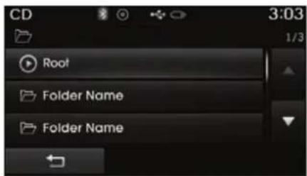 CD 3:03 1/3 Root Folder Name Folder Name