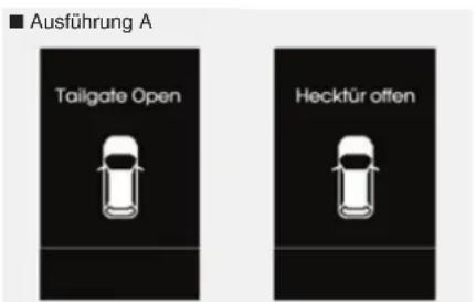 Ausführung A Tailgate Open Hecktür offen
