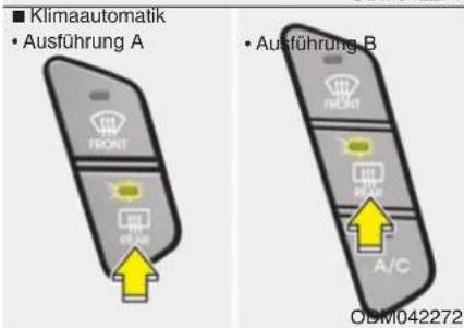 Klimaautomatik • Ausführung A • Ausführung B OEM042272
