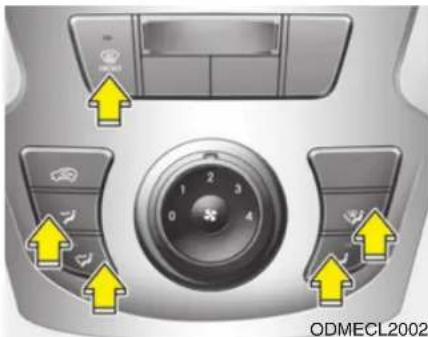HYUNDAI Sante Fe (2015) - Lüftungsmodus wählen - 1