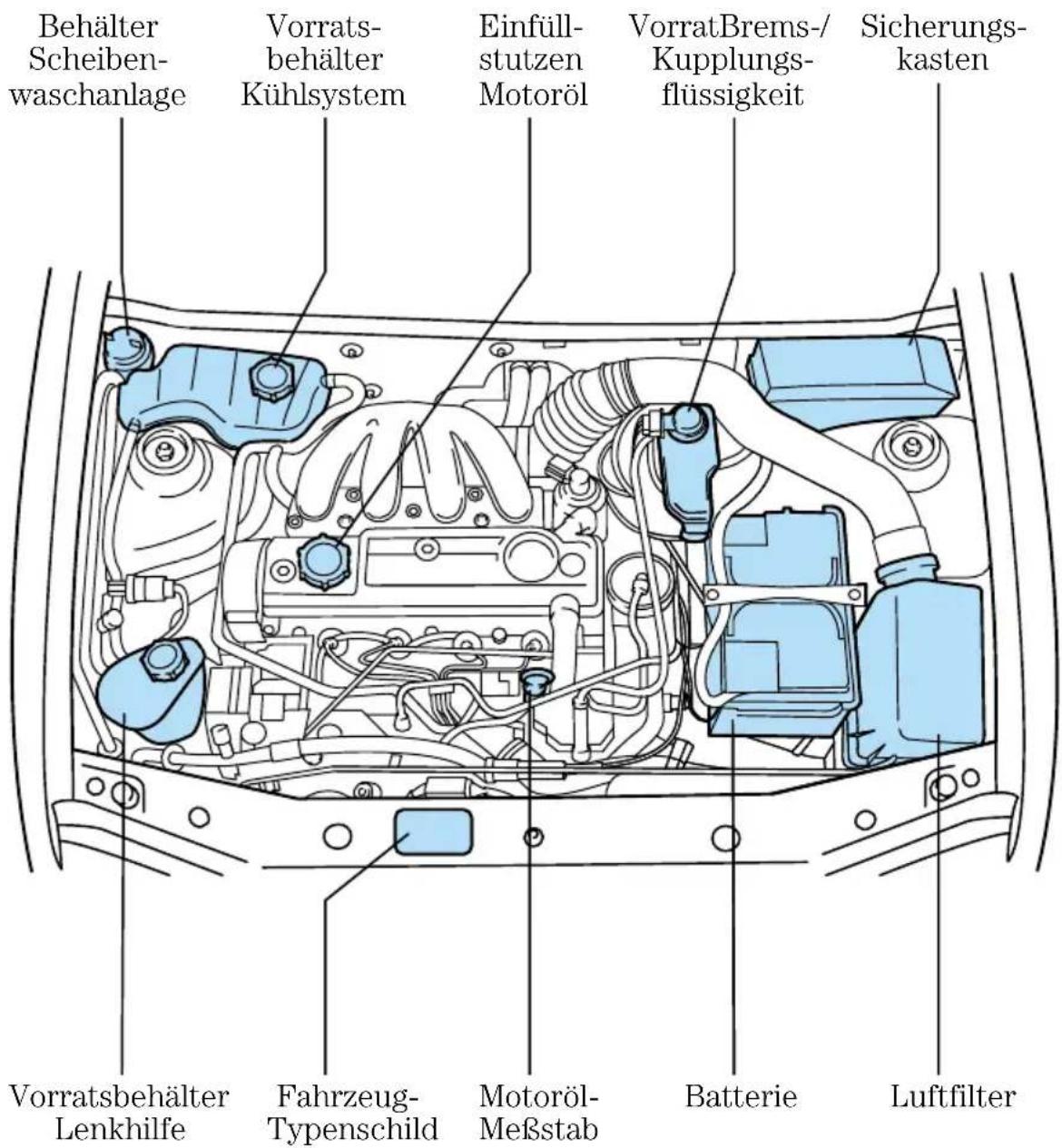 FORD Fiesta (1997) - I Endura-DE Diesel Motorraum - 1