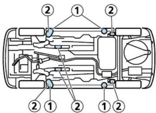 FORD Fiesta (1997) - Weitere Anhebepunkte - 1