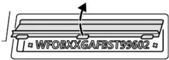 FORD Fiesta (1997) - Fahrzeug-Identifizierungs-No - 1