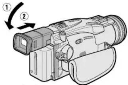SHARP VL-AX1S - Schließen des Suchers - 1