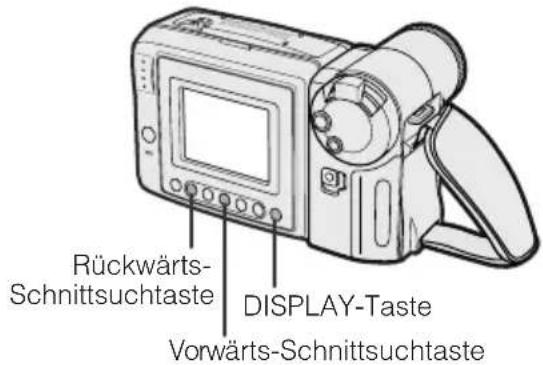 Rückwärts- Schnittsuchtaste DISPLAY-Taste Vorwärts-Schnittsuchtaste