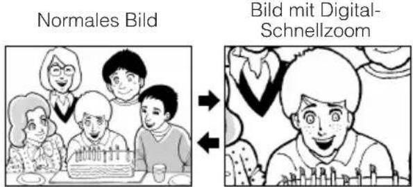 Normales Bild Bild mit Digital- Schnellzoom