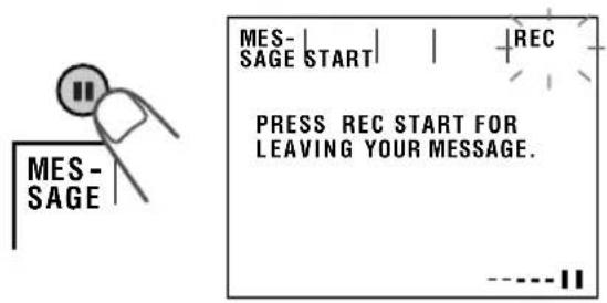 MESSAGE MESSAGE START | REC PRESS REC START FOR LEAVING YOUR MESSAGE.