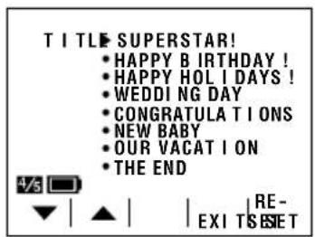 TITEL SUPERSTAR! • ALLES GUTE ZUM GEBURTSTAG! • SCHÖNE FEIERTAGE! • HOCHZEITSTAG • HERZLICHEN GLÜCKWUNSCH • NEUES BABY • UNSER URLAUB • DAS ENDE