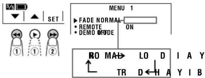SHARP VL-A111S - Wählen der Fading-Funktion - 2