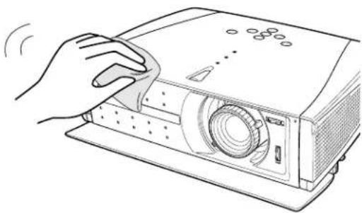 SANYO PLV-Z2 - Reinigen des Projektorgehäuses - 1