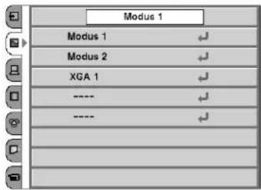 Modus 1 Modus 1 Modus 2 XGA 1 ---- ---- ----