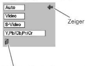 Auto Video S-Video Y,Pb/Cb,Pr/Cr Zeiger