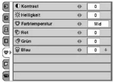 Kontrast Helligkeit Farbtemperatur Rot Grün Blau 0 Mid 0 0 0