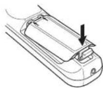 SANYO PLV-Z2 - Einsetzen der Fernbedienungsbatterien - 3