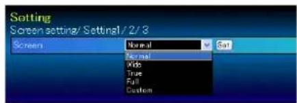 SANYO PLC-XM150 - Screen setting - 1
