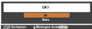 OK? Ja Nein Verlassen Bewegen Auswählen