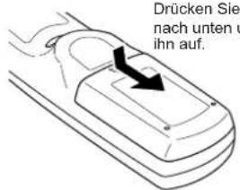 Drücken Sie nach unten u ihn auf.