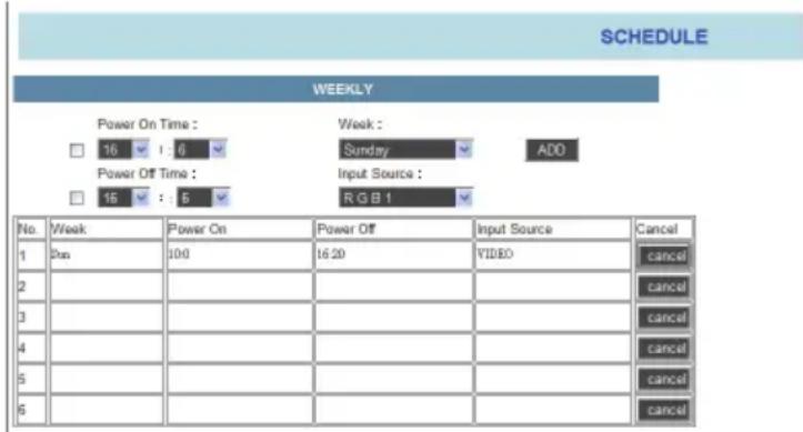 Kindermann KX 450W - Weekly Schedule (Wochenzeitplan) - 1