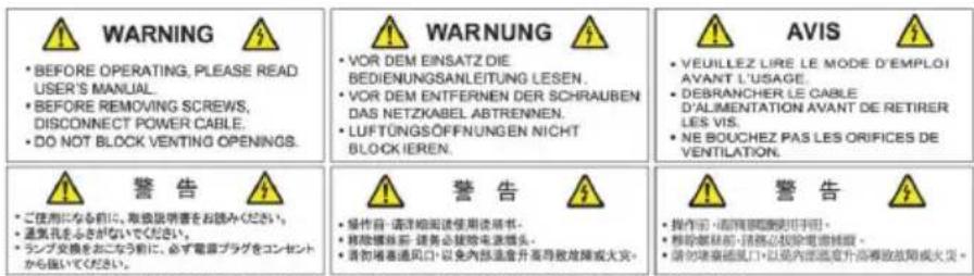 Kindermann KX 450W - WARNUNGS-SCHILD - 1