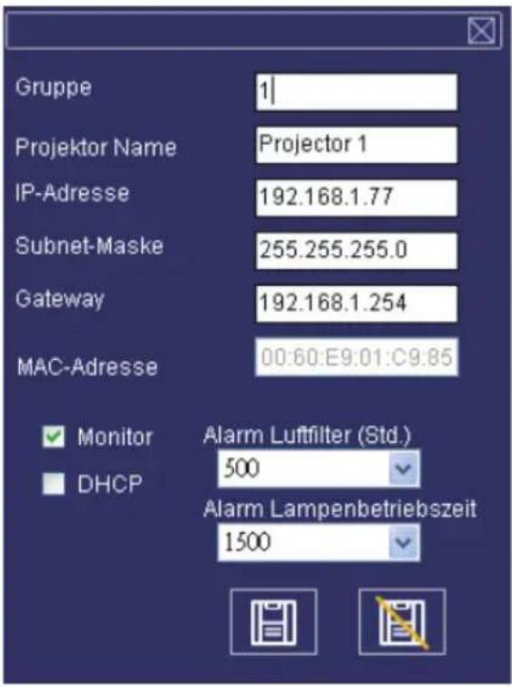 Kindermann KX 450W - Projektor-Einstellungen - 2