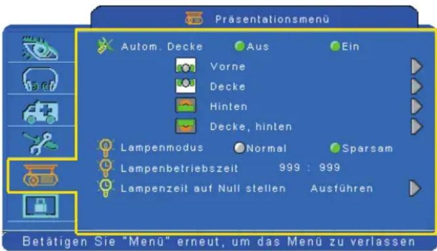 Kindermann KX 3460W - Präsentationsmenü - 1