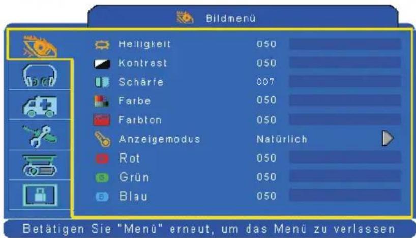 Kindermann KX 3450 - Bildmenü - 1