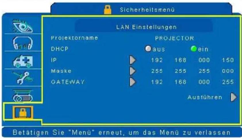 Kindermann KX 3450 - Sicherheitsmenü - 1