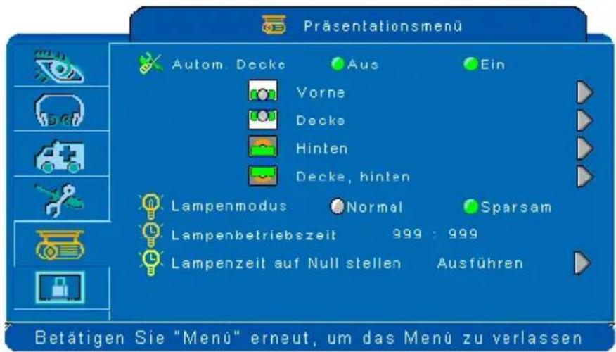 Kindermann KX 3300 - Präsentationsmenü - 1