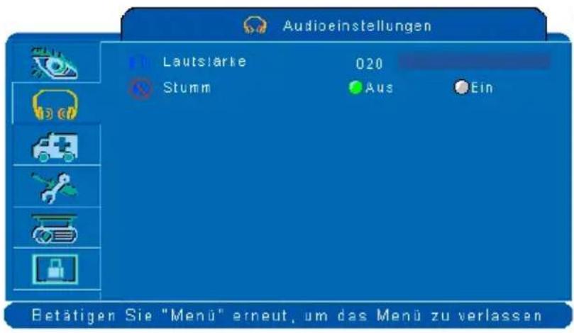 Kindermann KX 3300 - Audiomenü - 1
