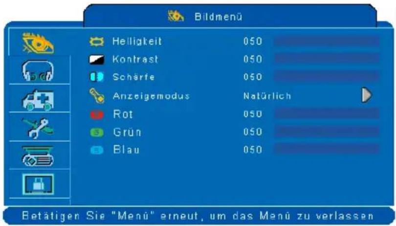 Kindermann KX 3300 - Bedienen des OSD-Menüs - 1