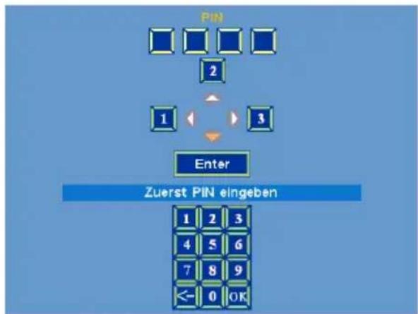 Kindermann KX 3300 - Eingeben des PIN-Codes - 1