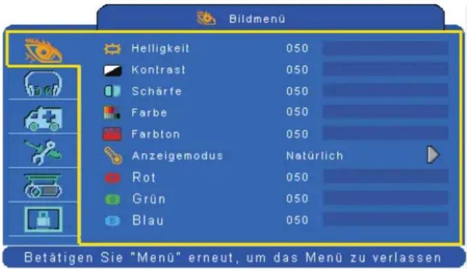 Kindermann KX 3200 - Bildmenü - 1