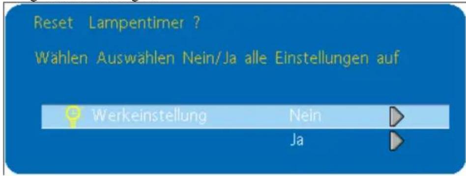 Kindermann KX 2900 - Reset Lampentimer (Lampenbetriebszeit-Zähler zurücksetzen) - 1