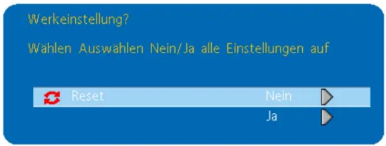 Kindermann KX 2950 - Reset All (Werkseinstellungen) - 1