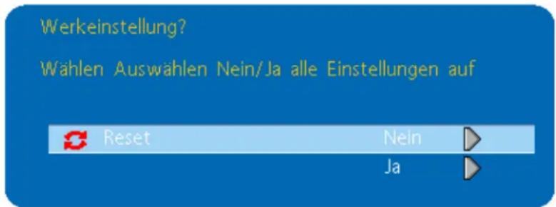 Kindermann KX 2950 - Reset All (Werkseinstellungen) - 1