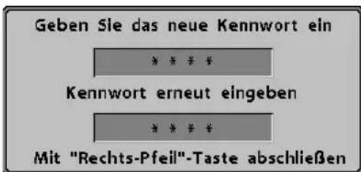 Kindermann KX 150 - Menü Kennwort - 5