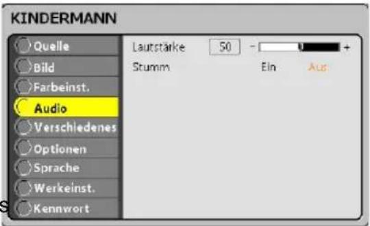 Kindermann KX 150 - Menü Audio - 1